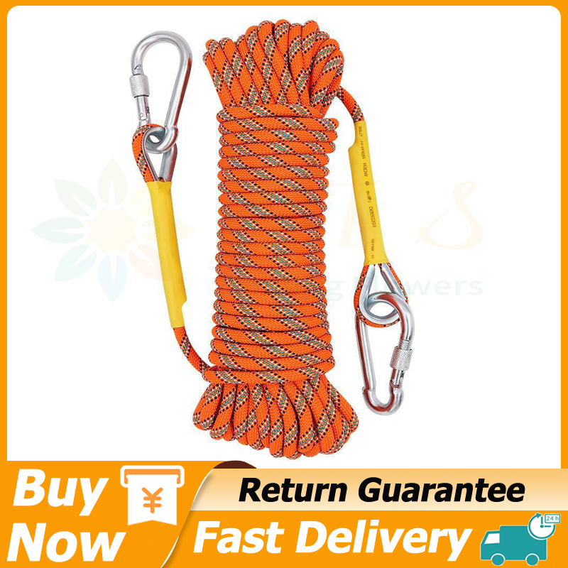 10mm Climbing/Hiking Rope Safety Rescue Utility Rope (Reflective Green ...
