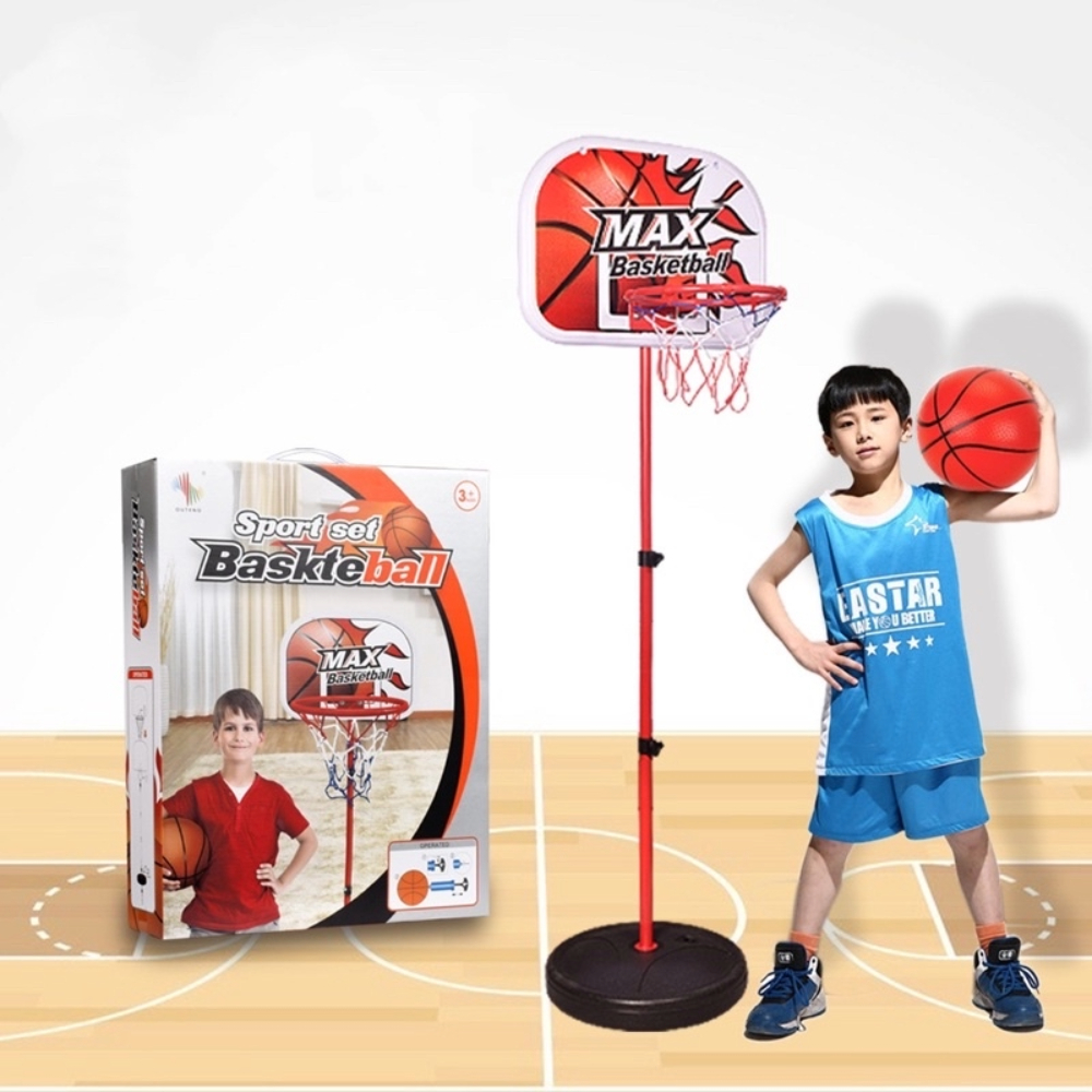 Height Adjust Basketball Hoop Stand System Backboard Net Kit for Children Basketball Stand Base