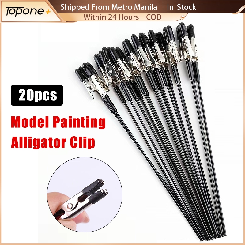20PCS Alligator Clip Painting Sticks With Stand For Airbrush Model Painting