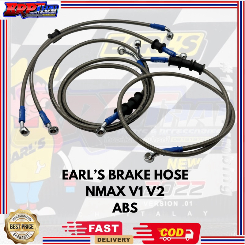 EARLS BRAKE HOSE FRONT AND REAR FOR NMAX ( ABS ) | Shopee Malaysia