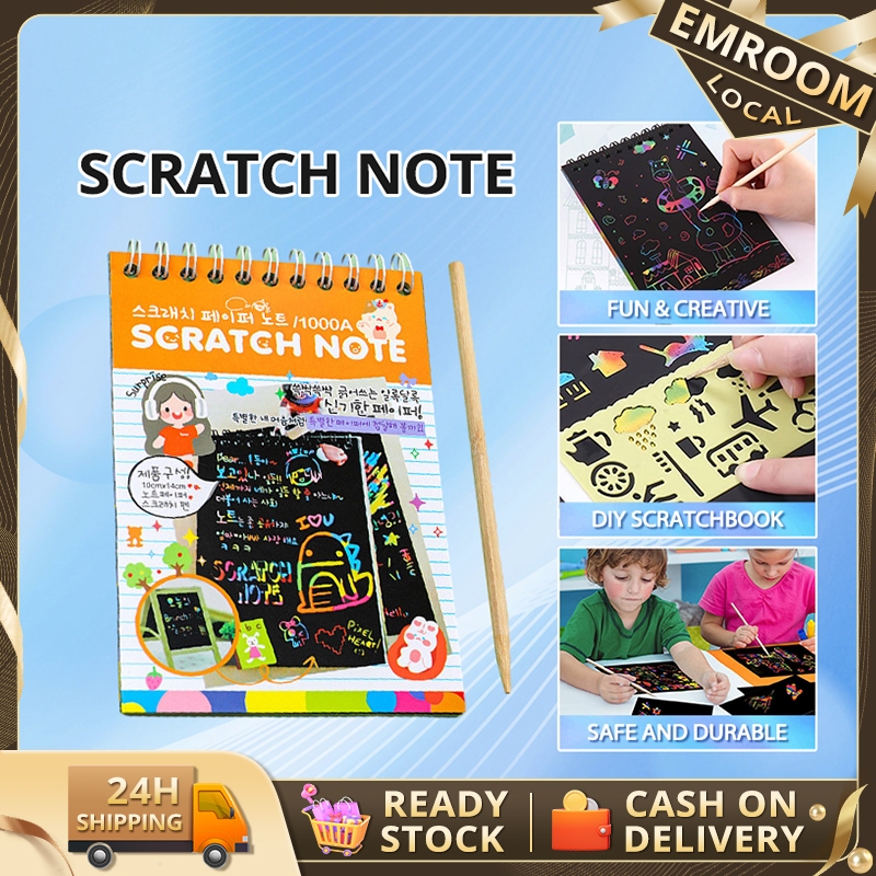 Scratch Note,Arts and Crafts Sketch Drawing Pad for Kids Party Favors ...