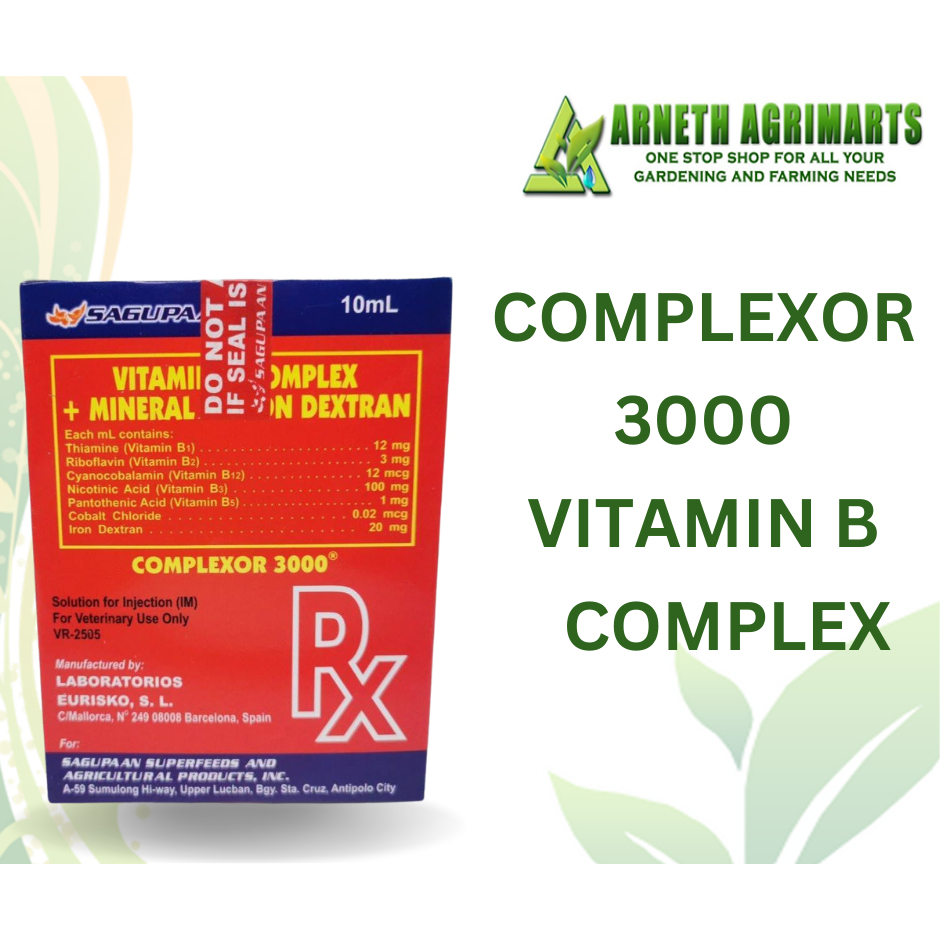 COMPLEXOR 3000 VITAMIN B COMPLEX PLUS MINERAL PLUS IRON DEXTRAN FOR ...