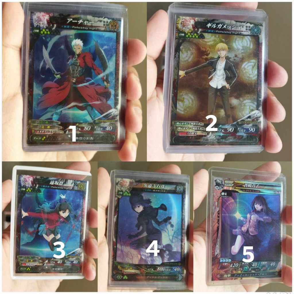 Fate/Stay Night and Tsukihime Holographic Official Cards (Lord Of ...