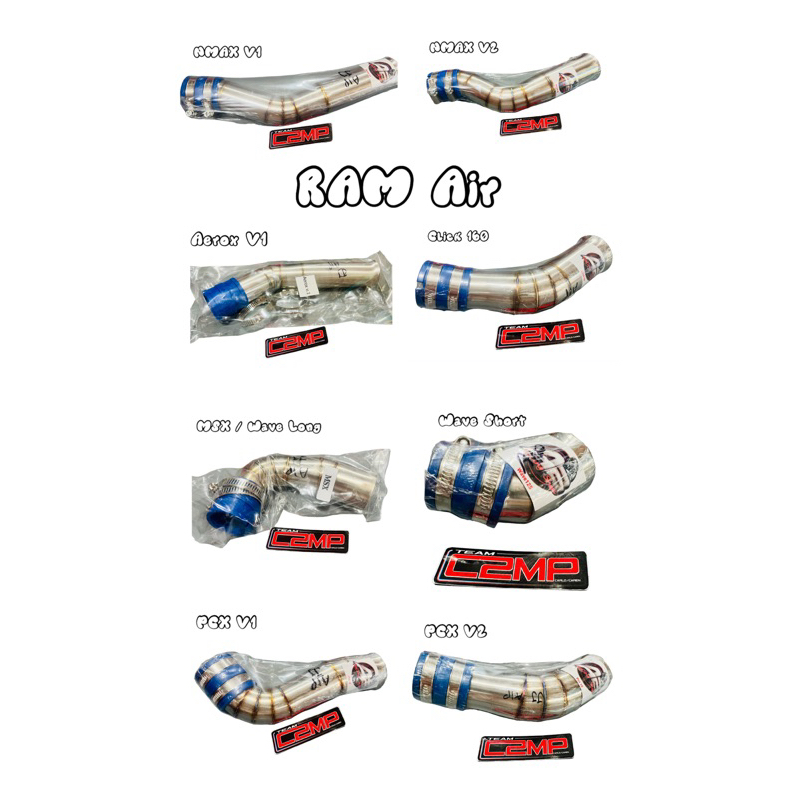 Ram Air Stainless for NMAX V1 and V2 Aerox V1 Click 160 Wave Short Wave ...