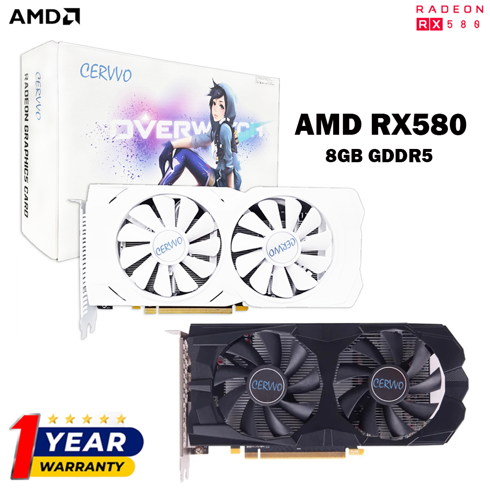99%NEW RX 580 8GB Gaming Graphics Card GDDR5 256Bit 2 Port Computer GPU ...