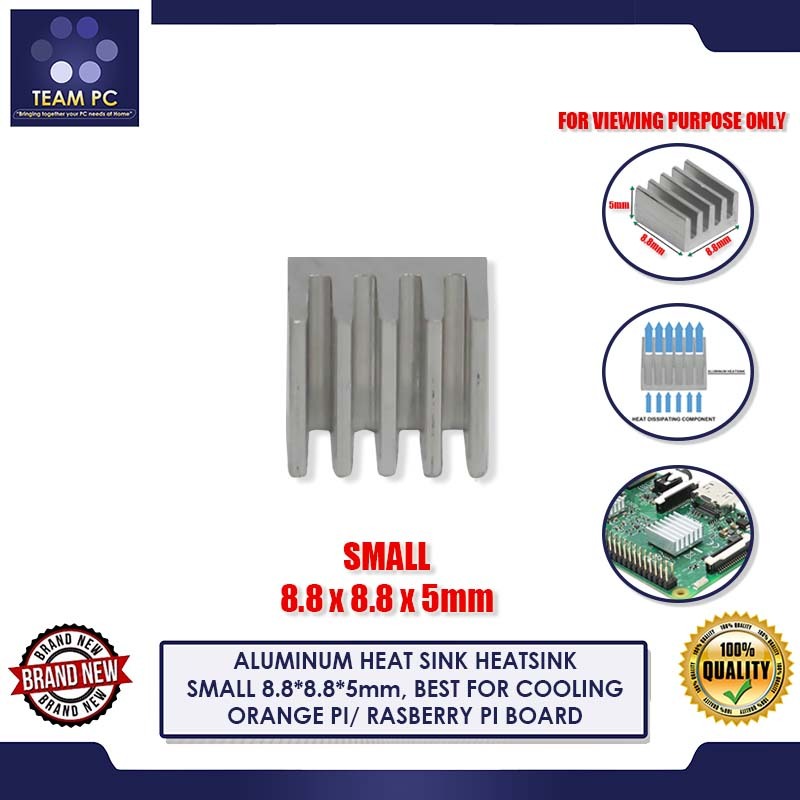 ALUMINUM HEAT SINK HEATSINK SMALL 8.8*8.8*5mm, BEST FOR COOLING ORANGE ...