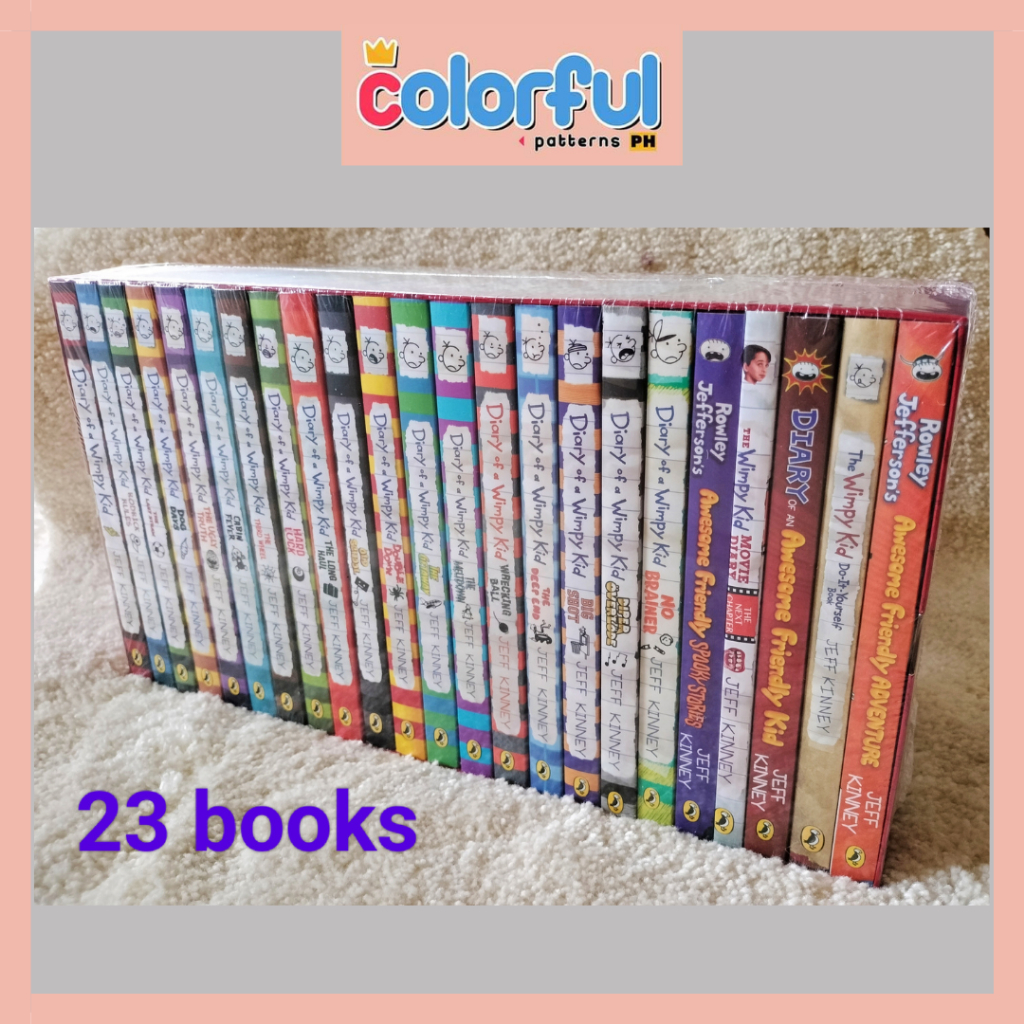 Diary of A Wimpy Kid Book Set (Updated: 23 books boxed set) | Shopee ...