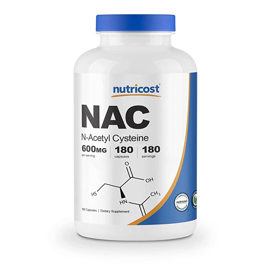Nutricost N-Acetyl L-Cysteine 600mg Dietary Supplement 180 Capsules ...