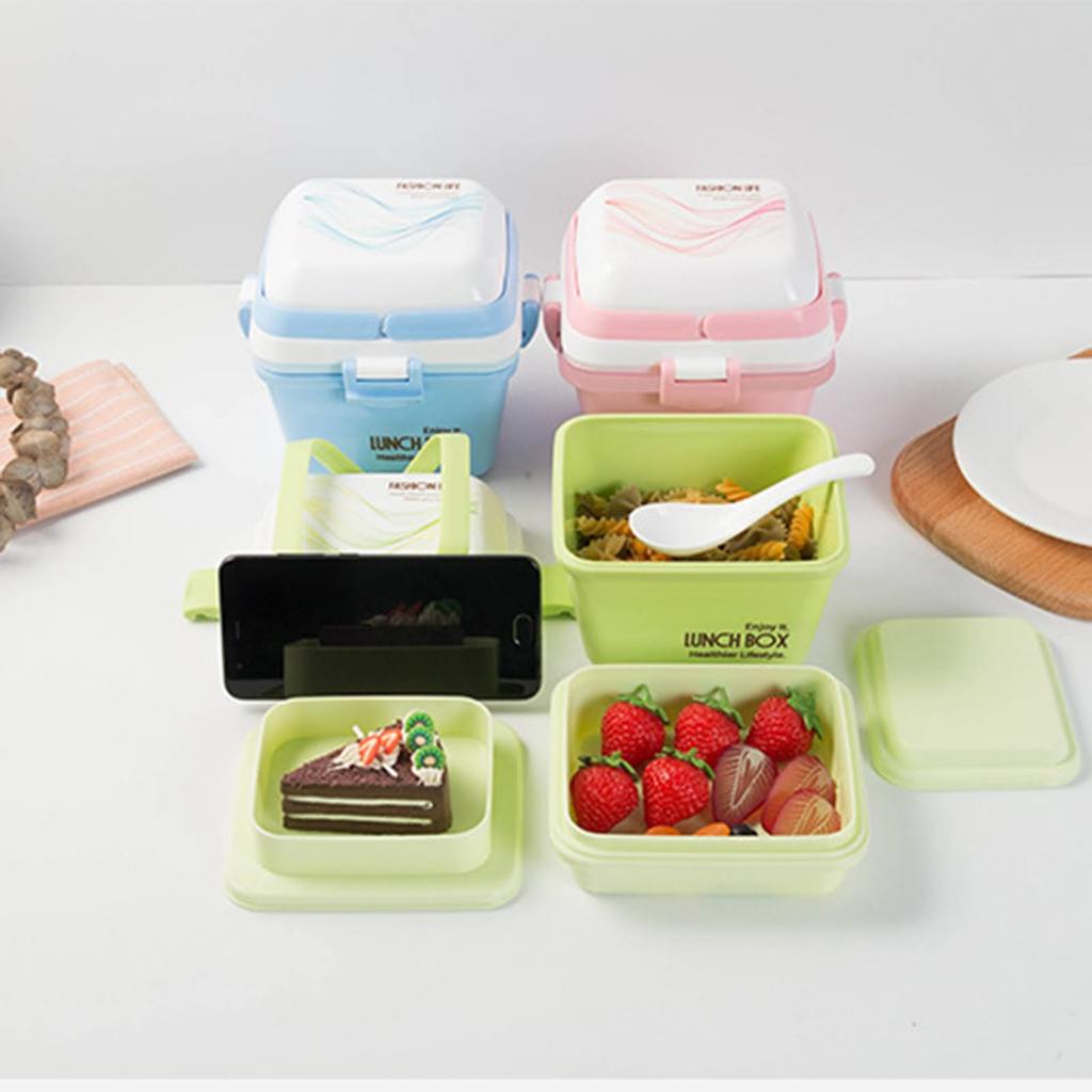 Bin box square lunch box student office worker portable microwave ...