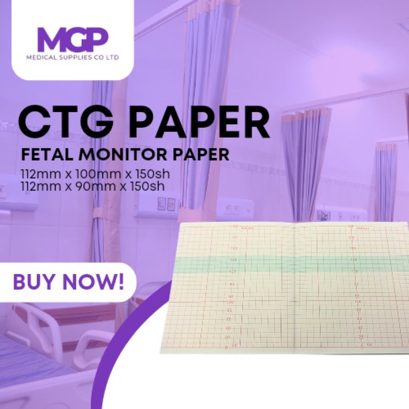 CTG Paper / NST Fetal Monitor Paper 112mm x 100mm x 150sh Contec ...