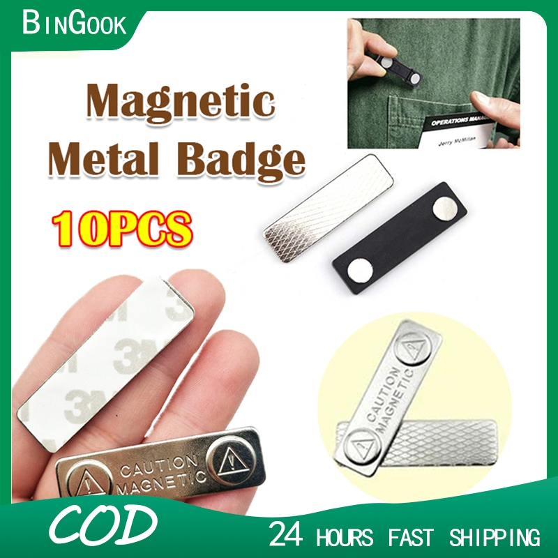 NAMEPLATE MAGNETIC BADGE Magnetic Badge Nameplate with Adhesive Magnet ...