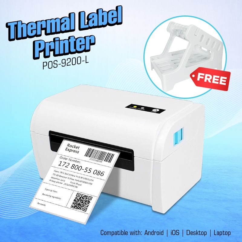 POS9200 USB+BLUETOOTH Direct Thermal Printer Waybill Shipping Label