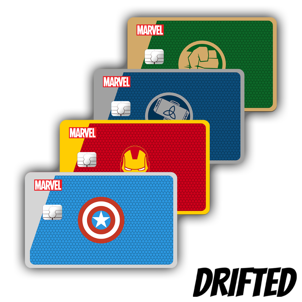 MARVEL Ironman Captain America Skin Card Sticker Vinyl Debit/ATM/Beep ...