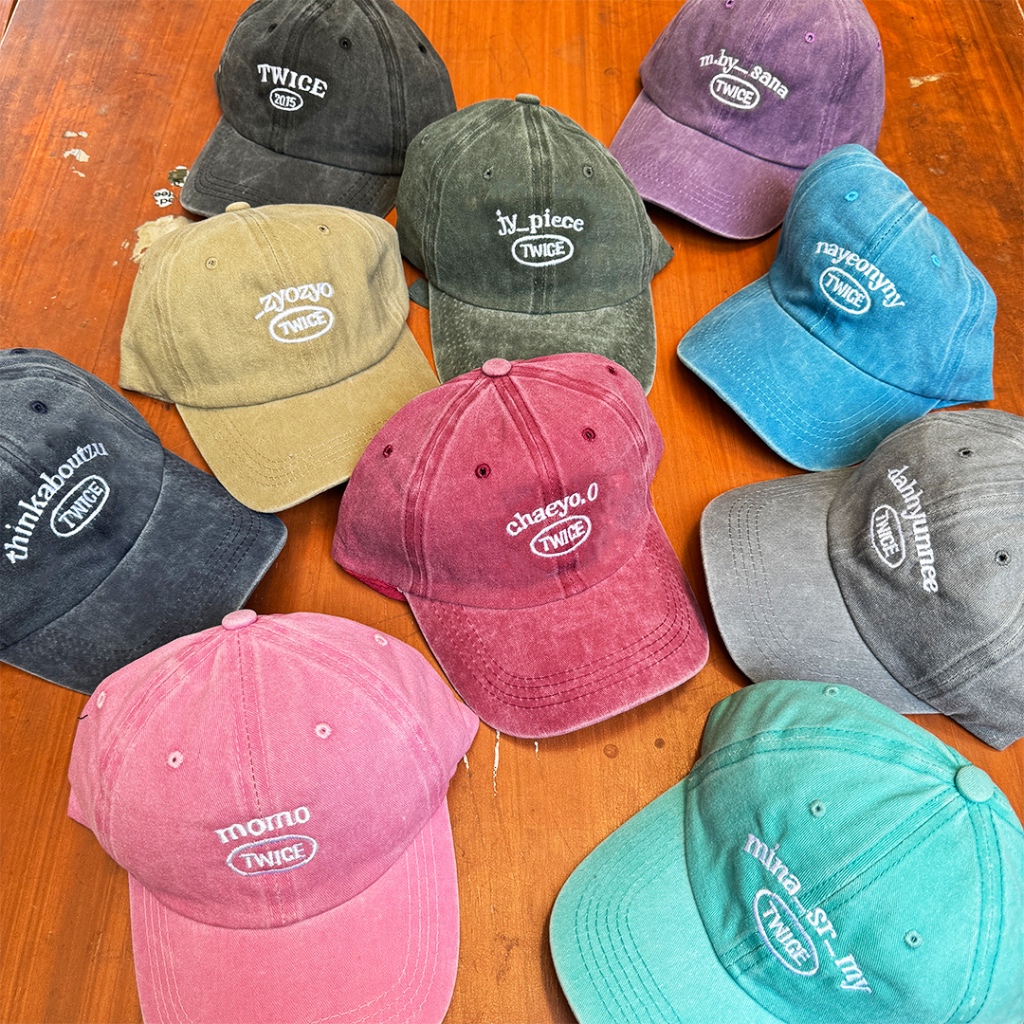 Twice Kpop Baseball Cap - Vintage Denim Look Verstellbar