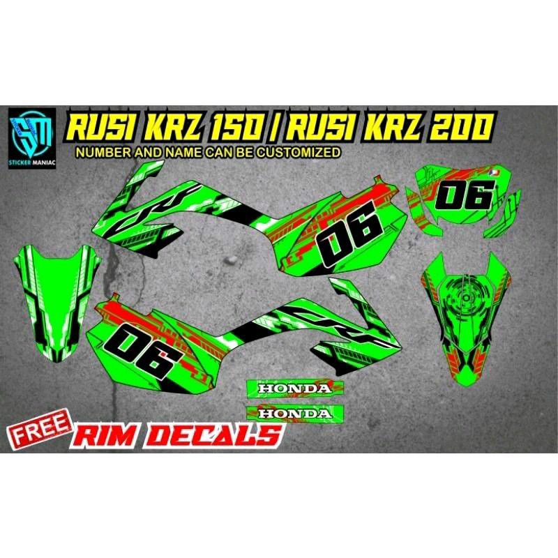 Rusi KRZ 200, KRZ 150 full body decals stickers, laminated | Shopee ...