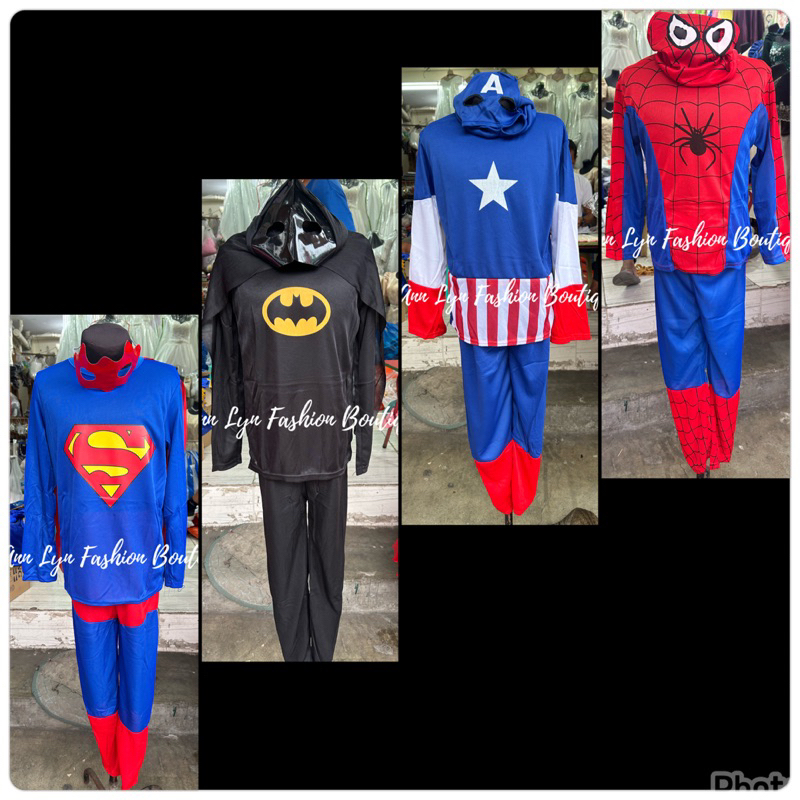 Superhero Costume Spider-Man/ Batman/ Superman/ Captain America for ...