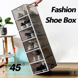 Misslo 2 Tier Stackable Long Shoe Rack 18 Pairs Metal Shoe Storage Shelf Fabric Organizer for Closet Entryway Bedroom, Grey, Women's, Gray