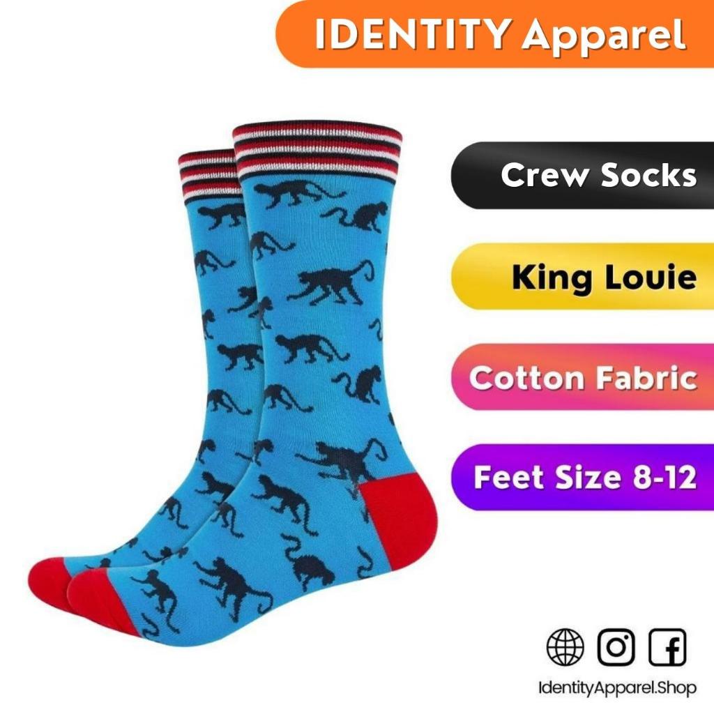 IDENTITY King Louie Printed Crew Length Socks Shopee Malaysia