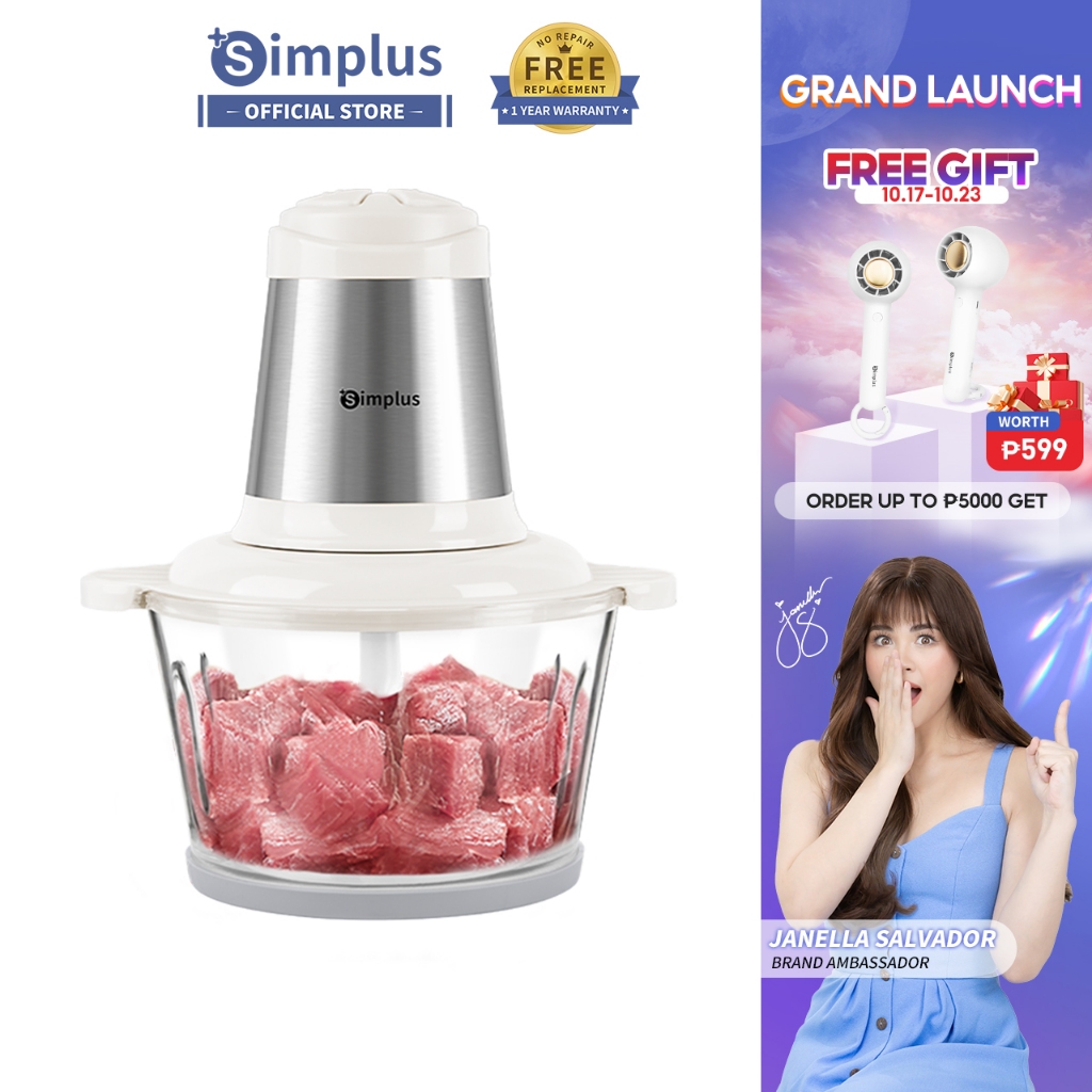 Simplus 2L Electric Meat Grinder Food Processor Stainless Steel Food