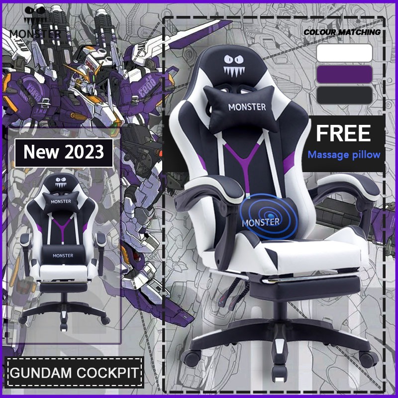 Monster Gaming Chair 2024 GUNDAM Cockpit Design | Premium Leather ...