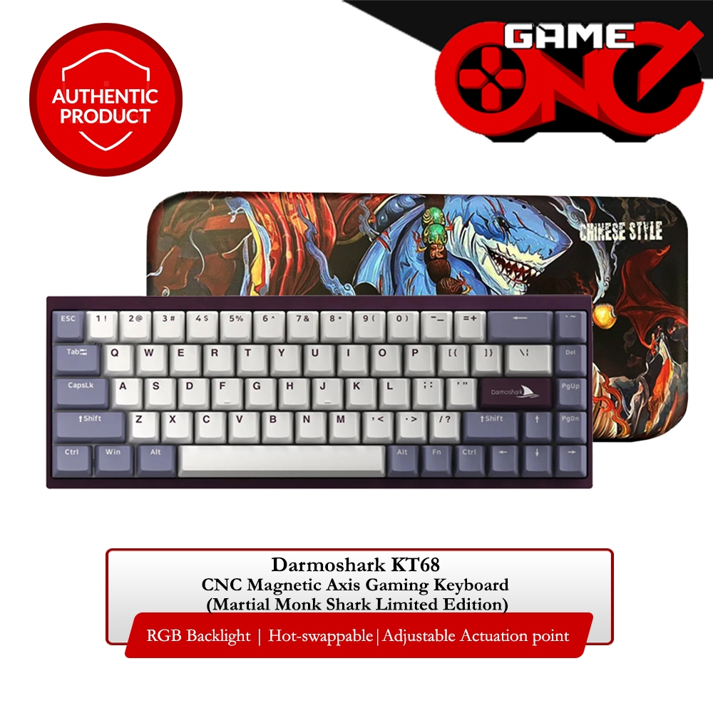 Darmoshark KT68 CNC Axis Hotswappable RGB Gaming Keyboard