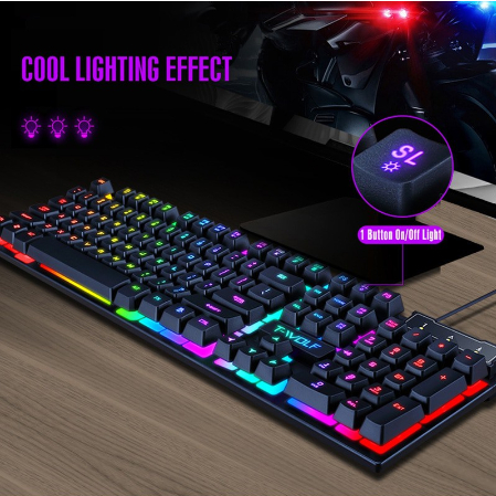 WNY ₩ New Keyboard Banda V3 Gaming Keyboard LED Rainbow RGB Backlit ...