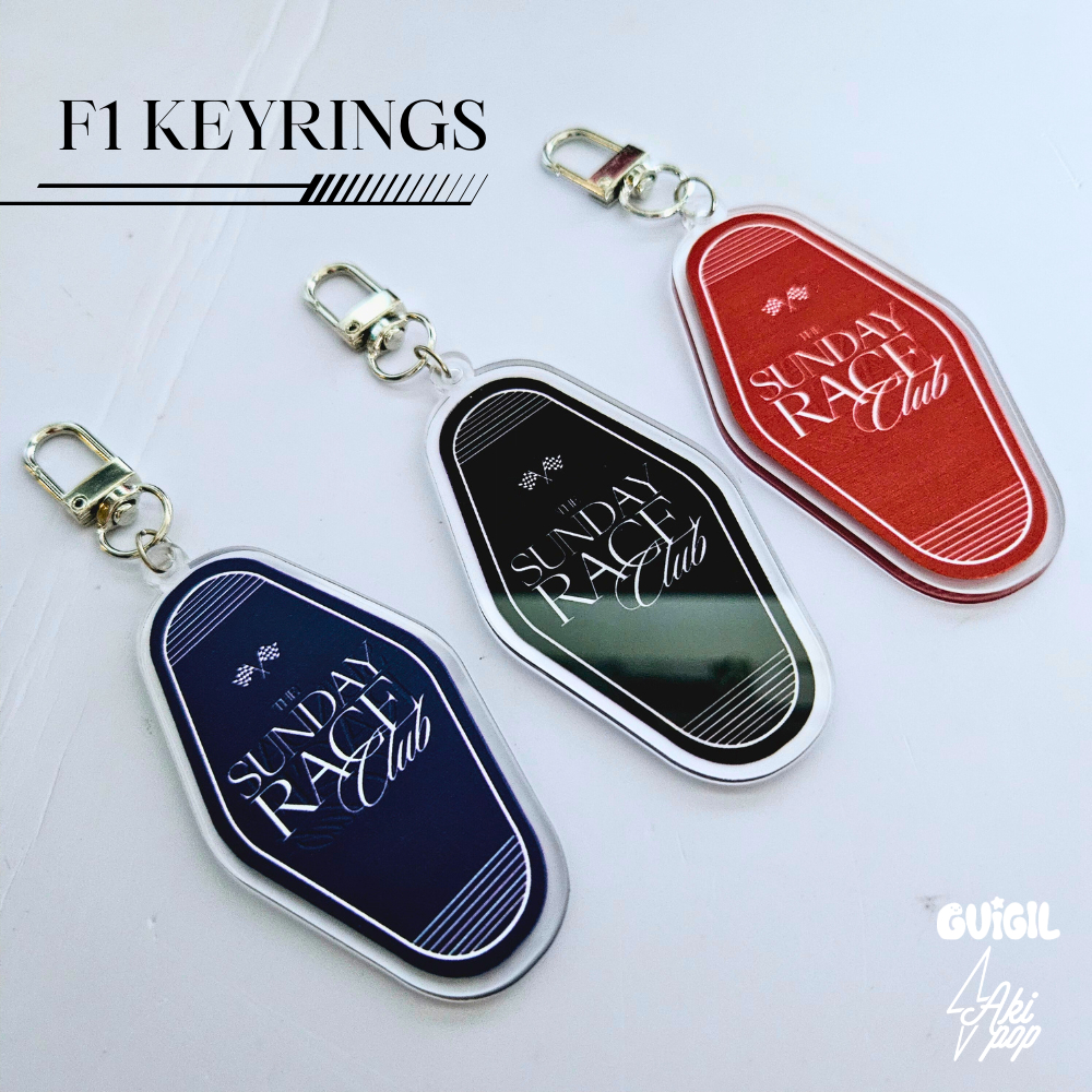 Formula 1 Sunday Race Club Inspired Keychains [F1 Aesthetic Gift Couple ...