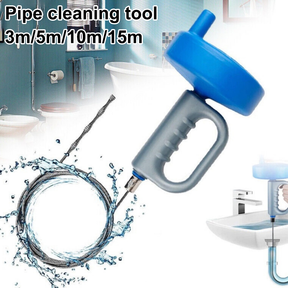 3M/5M/10M Drain Unblocker Tool Clog drain Sewer Plumbing Drain cleaner ...