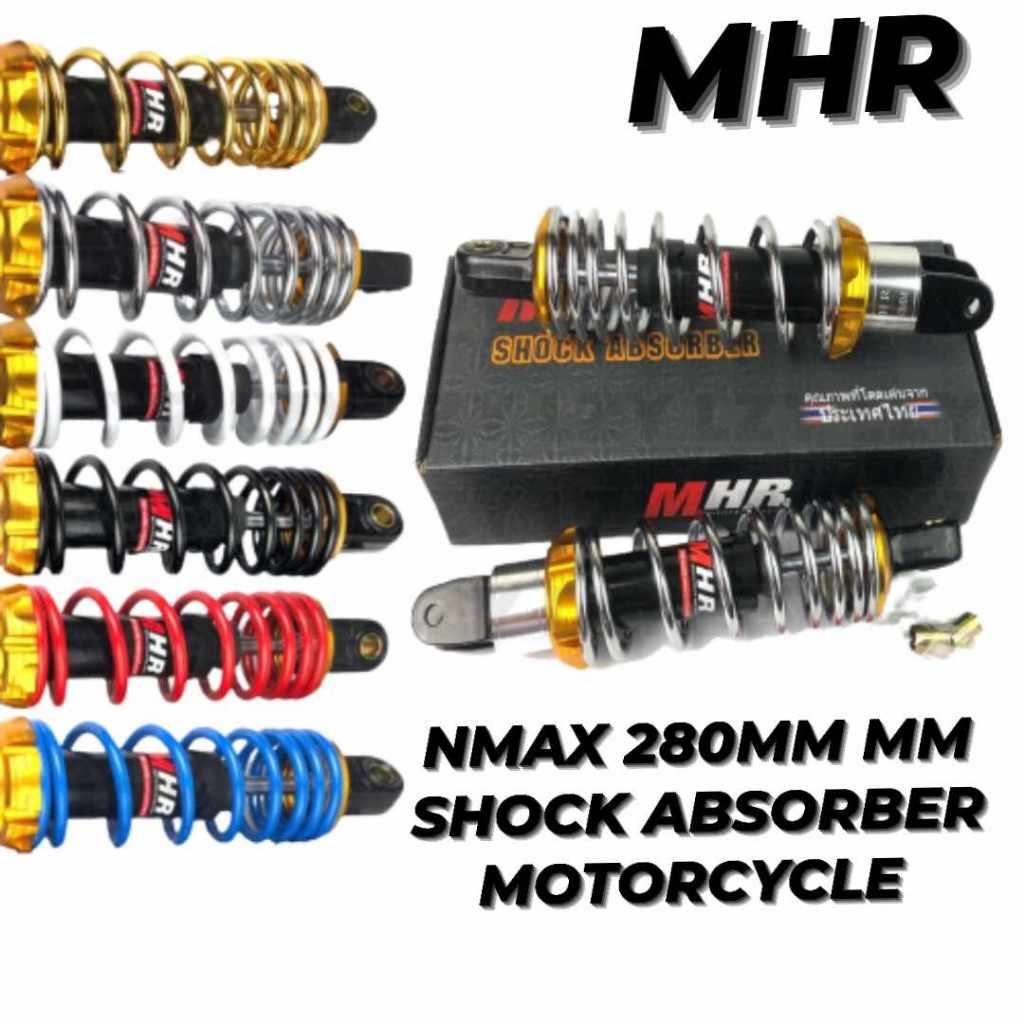 2PCS MHR Racing NMAX 280mm Lowered Rear Suspension Shock Absorber ...