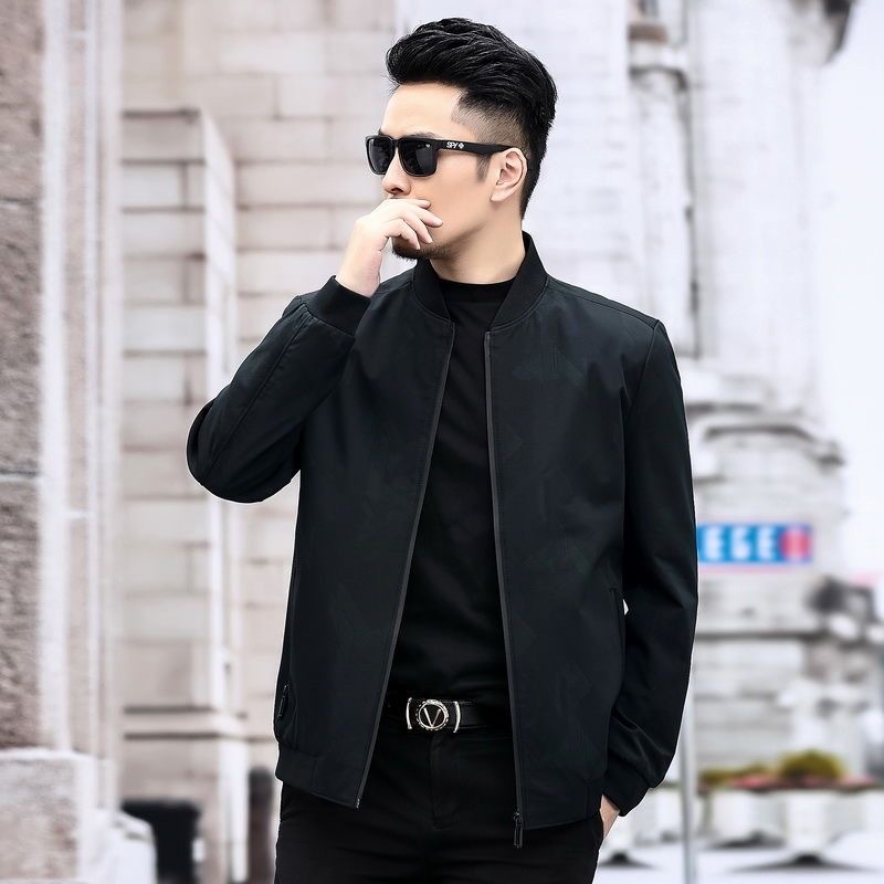 Men s Slim Formal Business Suit Jacket Men Zip Jacket Men Thin Jacket Men Clothing Shopee Malaysia