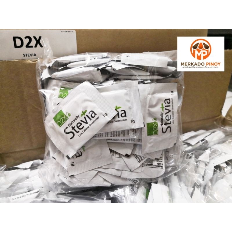 Merkado Pinoy D2x Stevia All Natural Sweetener 1 box (1,000pcs
