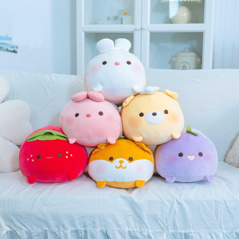 Vitality Canteen Plush Toy by Miniso (Strawberry Pineapple Shiba Grapes ...