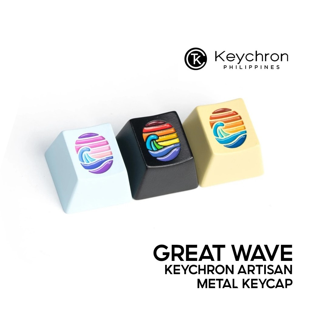 Keychron Colorful Great Wave Metal Artisan Keycap Shopee Malaysia