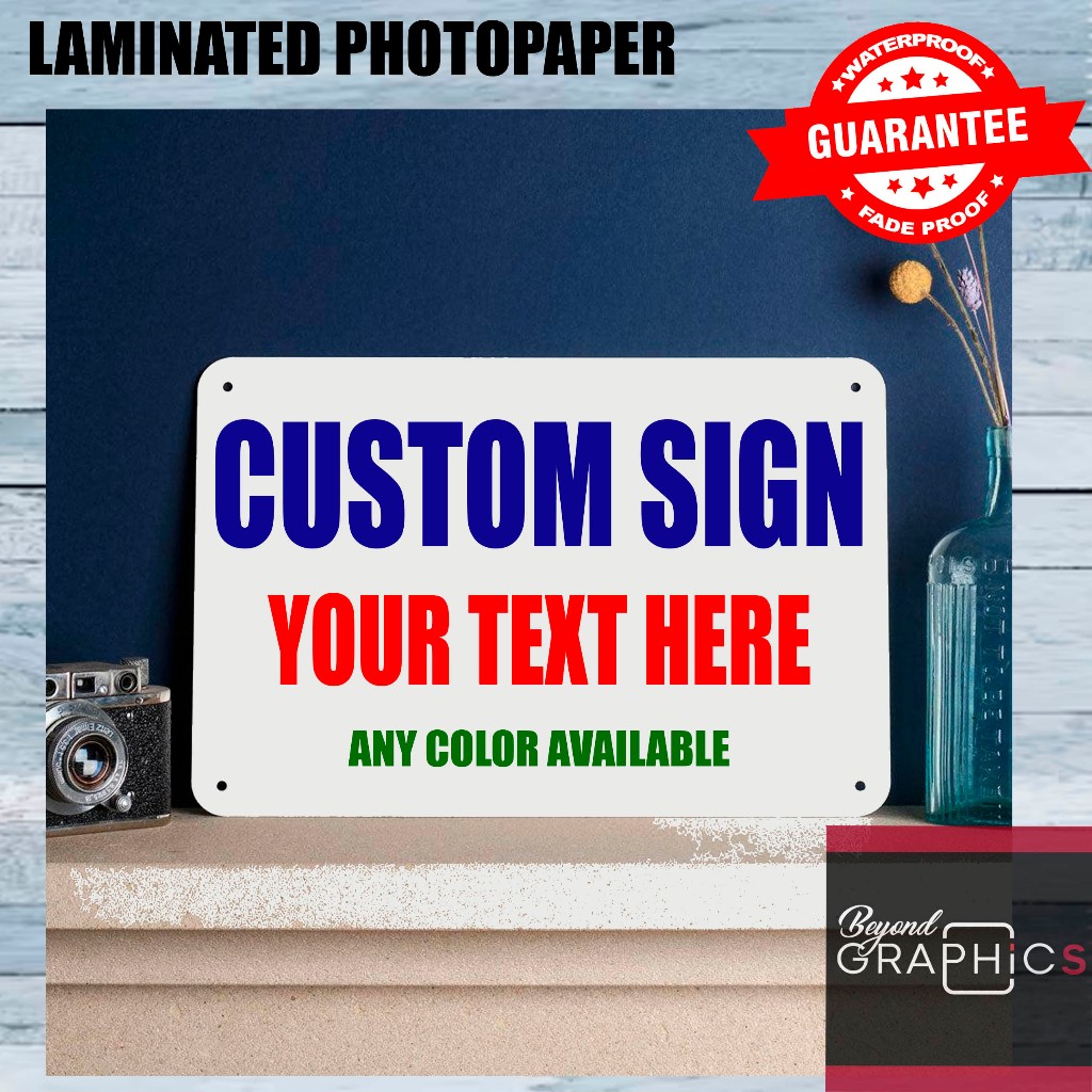 Customized Laminated Signages | Custom Design | Signage | Sign Boards I ...