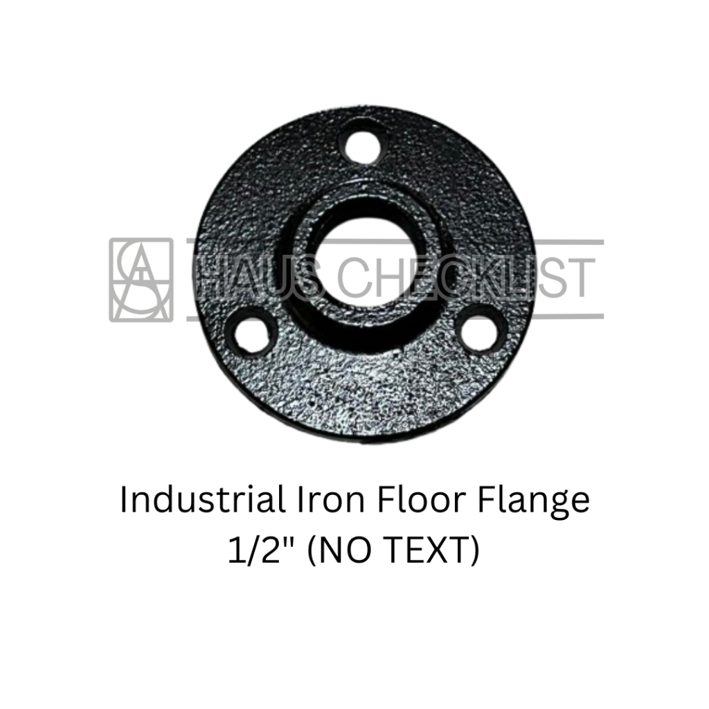 Industrial Iron Floor Flange Cast Floor Flange, Black Industrial Wall