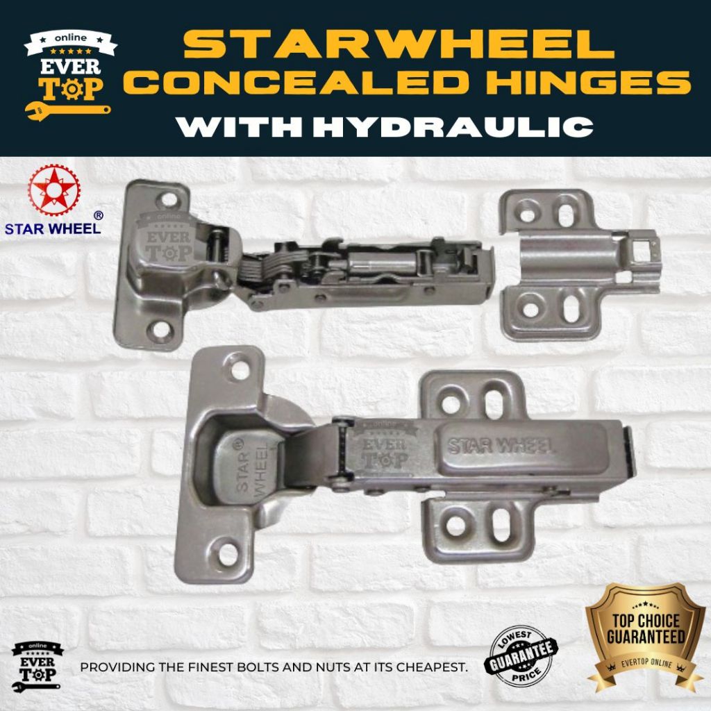 STARWHEEL Concealed Hinges With Hydraulic for Cabinet Door | Shopee ...