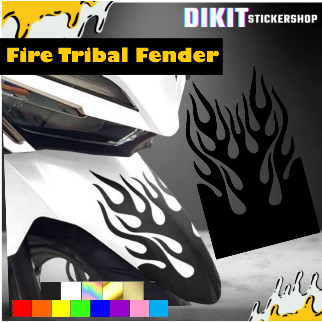 fire honda click v2 v3 fender sticker-universal | Shopee Malaysia