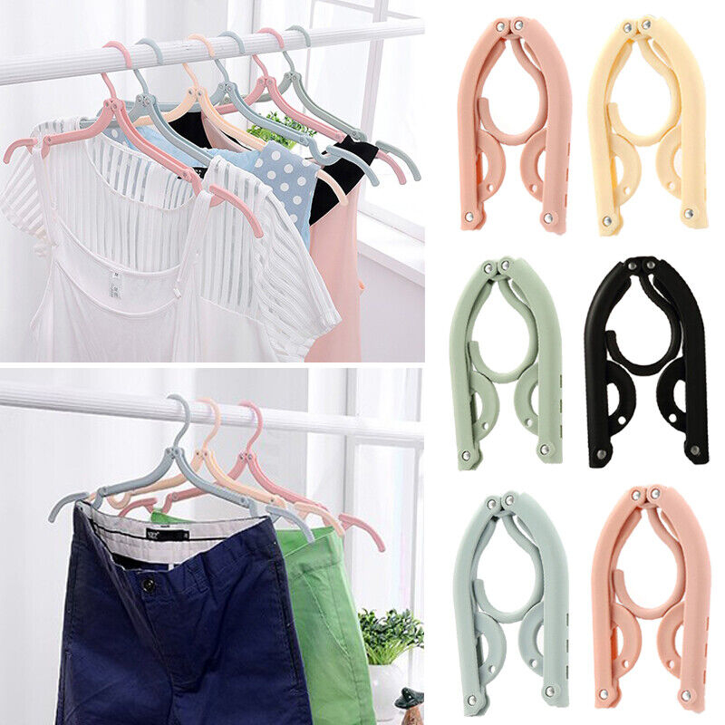 Travel Hangers Folding Hangers Portable Collapsible Clothes Hangers ...