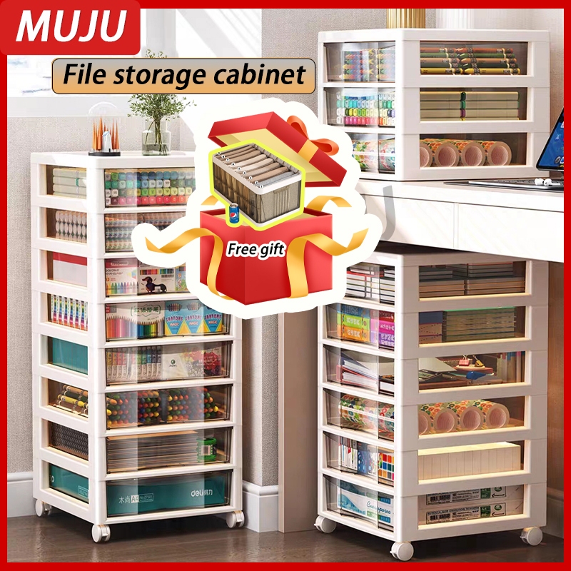 File Storage With Wheel Office Desk Drawer Organizer