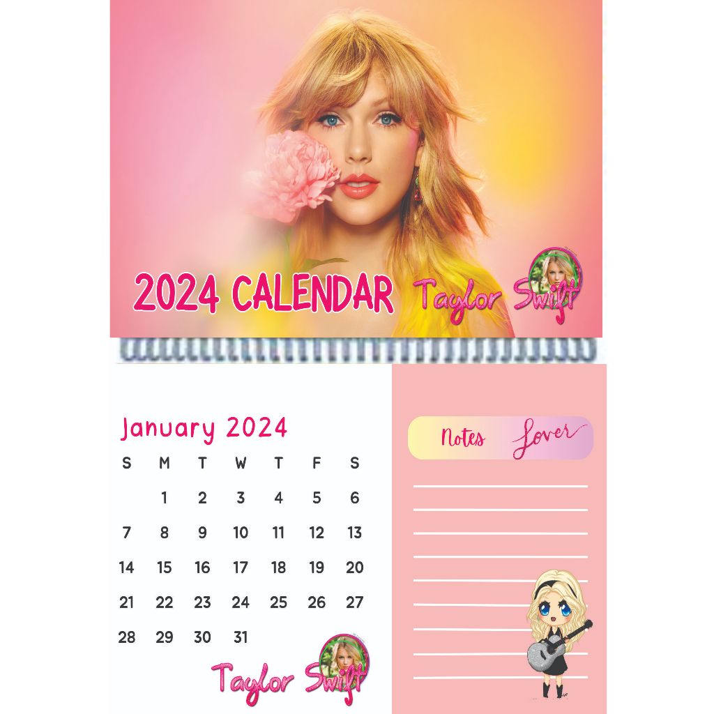 TAYLOR SWIFT DESK CALENDAR TABLE CALENDAR 2024 Shopee Malaysia