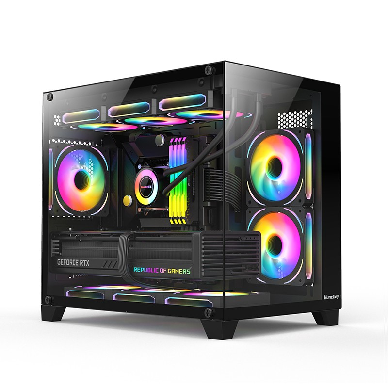 Ipason Huntkey S960 Blizzard x Panoramic Edition PC Case (M-ATX / ITX ...