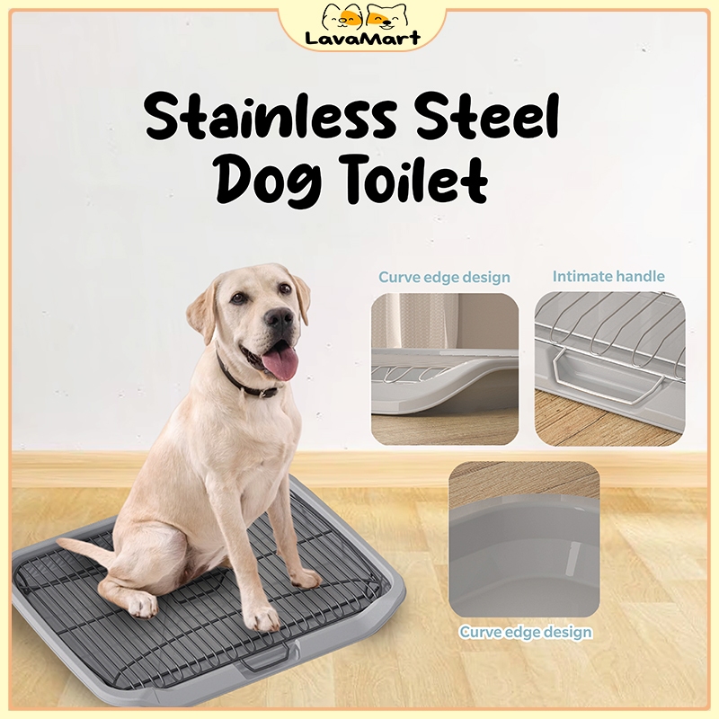 Large Dog Training Potty Pad With Stand Stainless Puppy Dog Toilet Dog