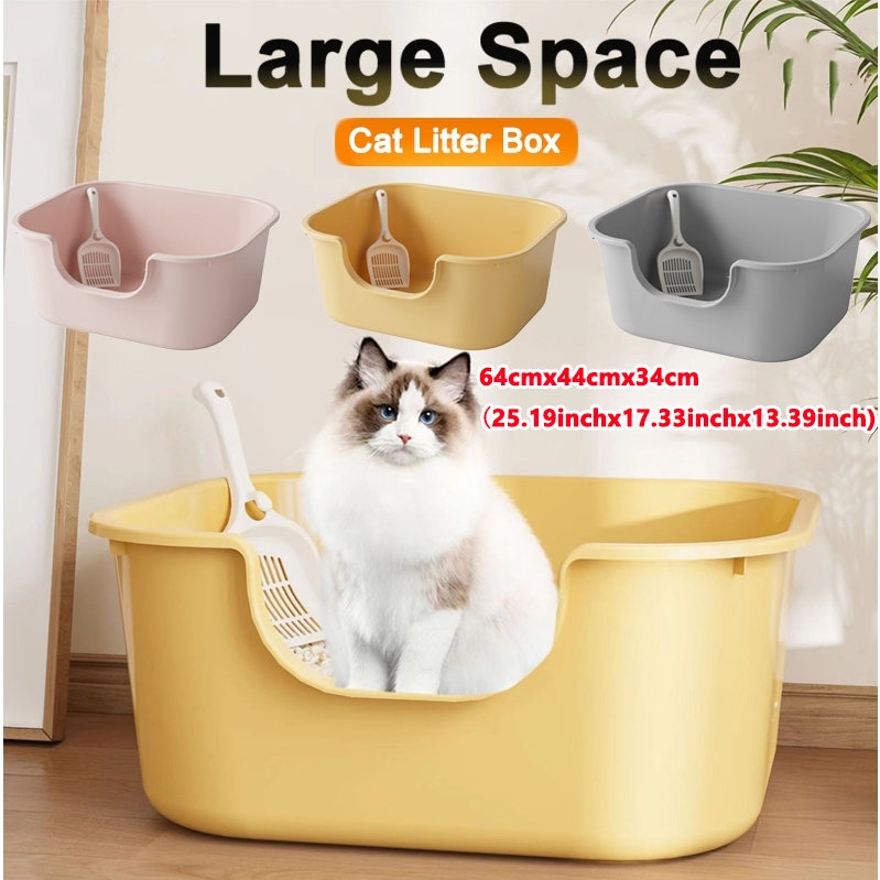 Cat Litter Box With Scoop Cat Toilet Kitty Litter Box Deodorization ...