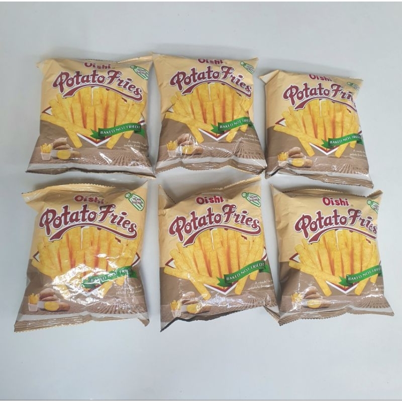 6 Pack Oishi Potato Fries Plain Salted Shopee Malaysia