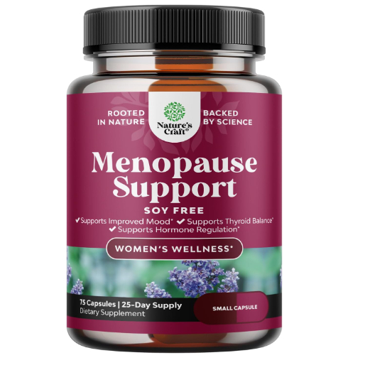 Menopause Supplement for Women with Black Cohosh & Chasteberry for Hot Flashes by Natures Craft
