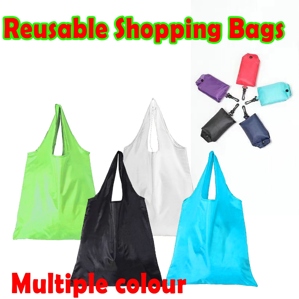 Large Reusable Shopping Bags Eco-friendly Washable Foldable Grocery Bag ...