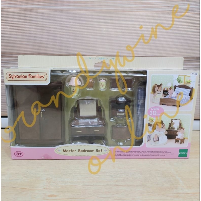 Authentic Sylvanian Families Master Bedroom Boxed Set Miniature Figures