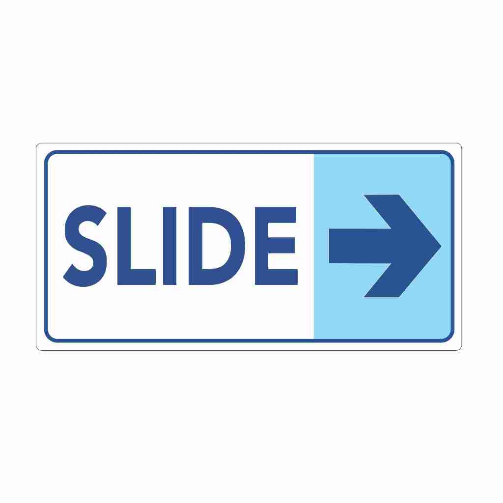 SIGNAGE - SLIDE RIGHT ARROW - PVC PLASTIC MATERIAL SIGNAGE | Shopee ...