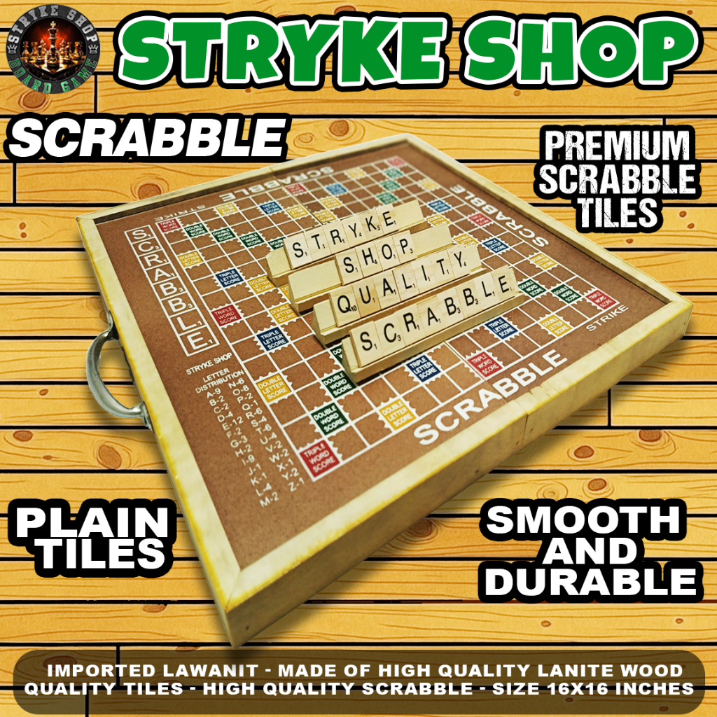 Scrabble Wooden Foldable Board Game – Premium Tiles & Free Storage ...