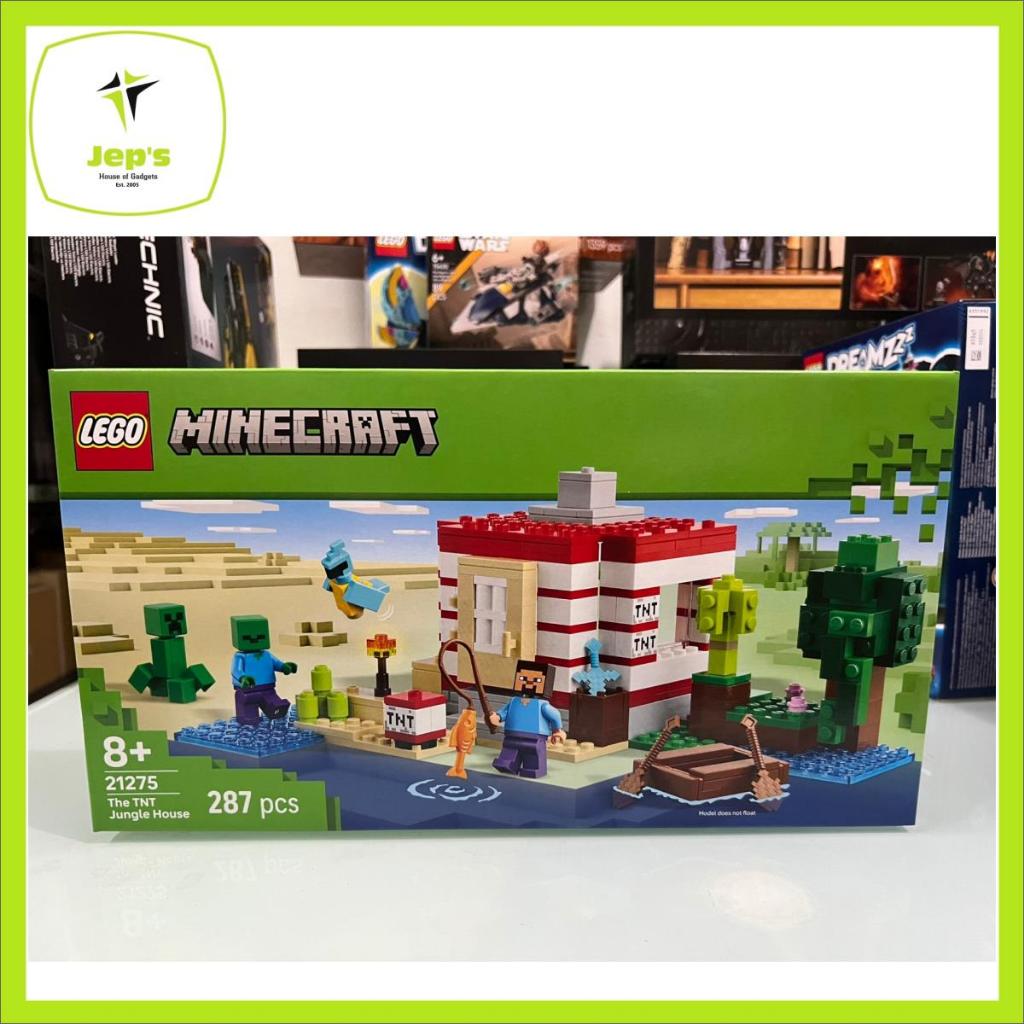 Lego Minecraft 21275 The TNT Jungle House (2025) | Shopee Malaysia